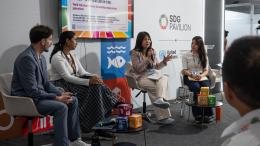 Speakers at a UNU-IAS event at COP30 in Brazil