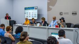 Speakers at a UNU side event at COP30 in Belem, Brazil