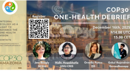 Photo depiction of event details including QR code and images of panel speakers