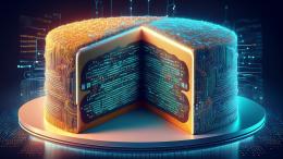 An AI-generated digital cake