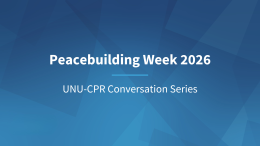 Conversation Series Peacebuilding