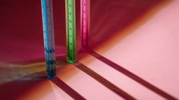 colorful measurement rulers and shadows