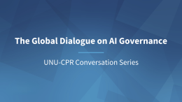 The Global Dialogue on AI Governance