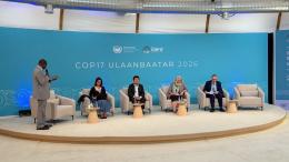 Speakers at the UNCCD COP17 Side Event on Scaling Landscape Restoration Innovation Bundles: From Evidence to Investable Action 
