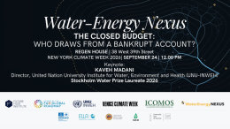 WATER–ENERGY NEXUS The Closed Budget: Who Draws From a Bankrupt Account?