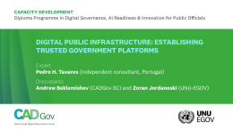 Digital Public Infrastructure: Establishing Trusted Government Platforms