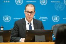 UNU-INWEH Director Prof. Kaveh Madani at a Global Water Bankruptcy Report press conference in UN Headquarters, New York. January 20, 2026/UN Photo/Evan Schneider