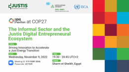 The Informal Sector and the JUSTIS Digital Entrepreneurial Ecosystem: Driving Innovation to Accelerate a Just Energy Transition