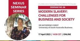Nexus Seminar Series N.66 - Modern Slavery: Challenges for Business and Society