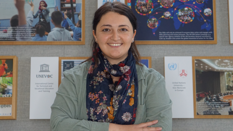 UNU-EHS expert Mariam Parekhelashvili at UN Campus in Bonn
