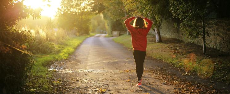 A person taking a walk