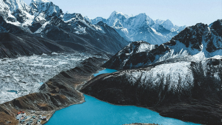 Glacial lake in the Himalayas