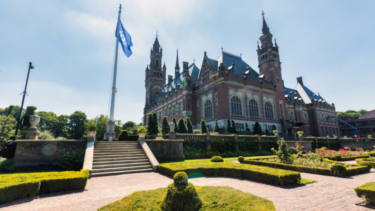 Peace palace in the Hague, Netherlands, where the ICJ is seated. 