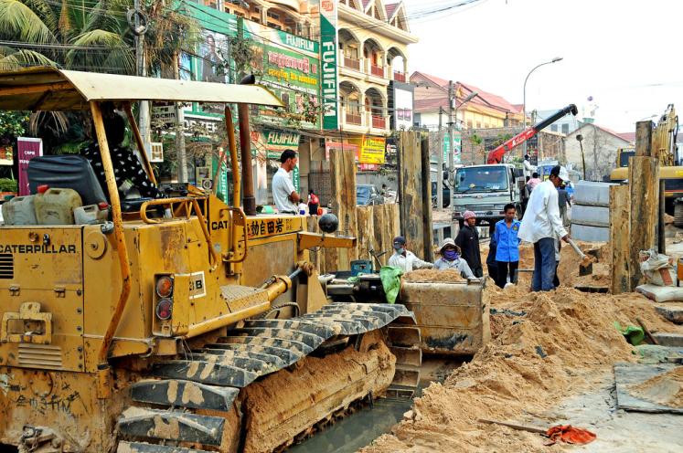 Photo of a construction site in Cambodia