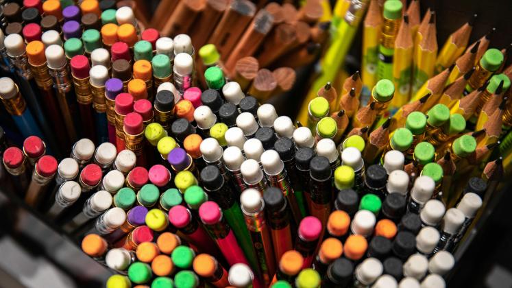 Collection of colored pencils