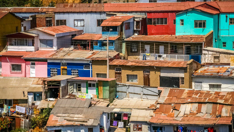 Colourful informal settlement