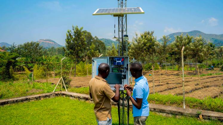 Monitoring newly upgraded automatic weather stations (AWS) in Karongi district, Rwanda