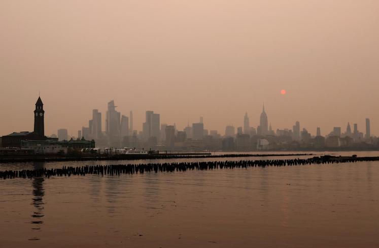Air quality alerts triggered in New York as Canadian wildfire smoke blankets Northeast
