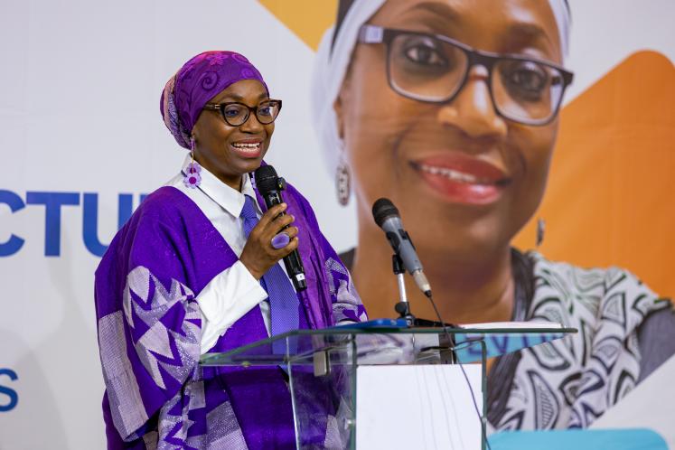 Prof.Denton speaking at her Farewell Kwapong Lecture