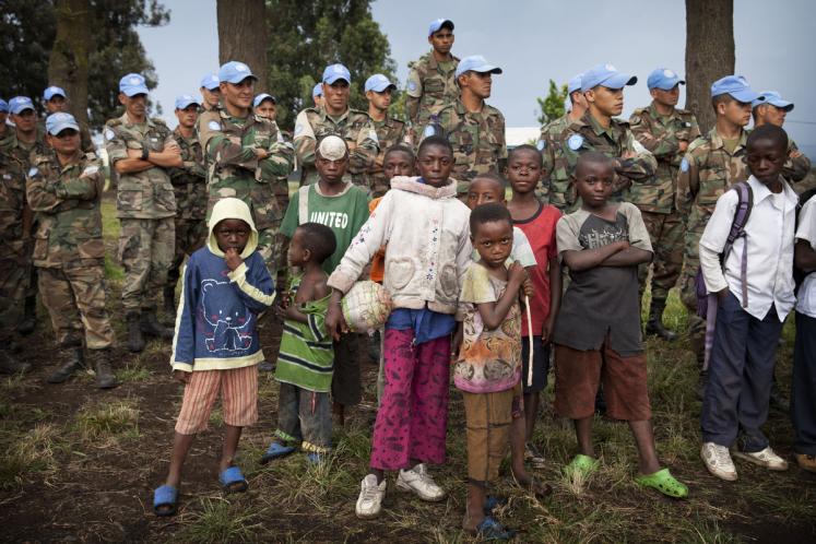 MONUSCO Peacekeepers Help Launch Soccer Schools in Goma, DRC.