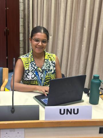 UNU- INRA Researcher Qondi Moyo at UNUEA6