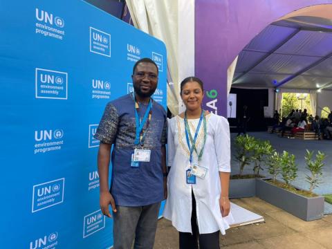 UNU-INRA researchers: Dr. Ferdinand Tornyie and Qondi Moyo 